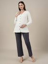 Grey Maternity Stretchy Wide Leg Pants