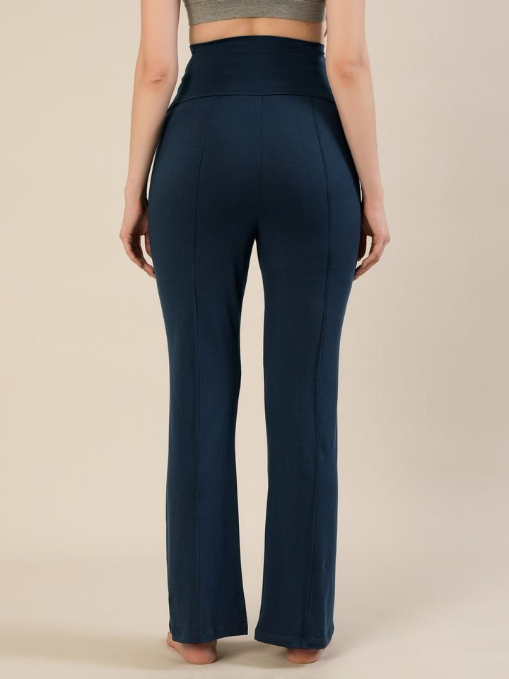 High-rise Bootcut Maternity Pants- Indigo Blue