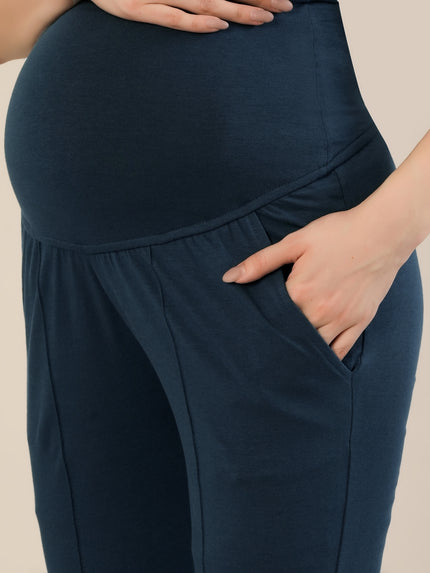 High-rise Bootcut Maternity Pants- Indigo Blue