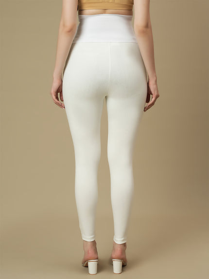 High-rise Maternity Jeggings- White