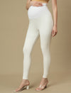 High-rise Maternity Jeggings- White