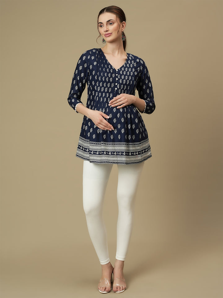 High-rise Maternity Jeggings- White