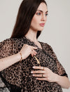 Leopard Print Maternity Midi Dress