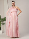 Light Pink Ruffle Maternity Gown