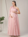 Light Pink Ruffle Maternity Gown