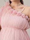 Light Pink Ruffle Maternity Gown