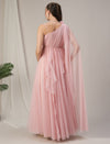 Light Pink Ruffle Maternity Gown