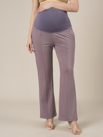 Lilac Maternity Pintuck Bootcut Pants
