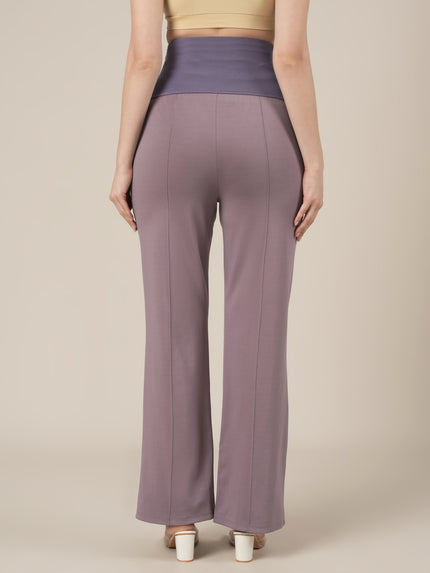 Lilac Maternity Pintuck Bootcut Pants