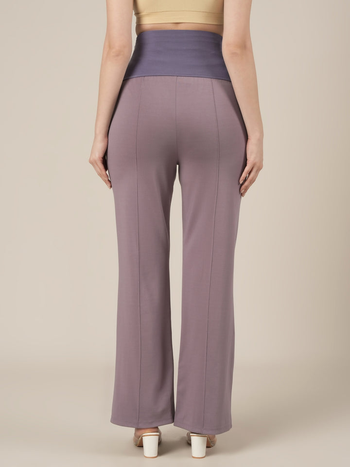 Lilac Maternity Pintuck Bootcut Pants