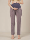 Maternity Pintuck Tapered Fit Pants-Lilac