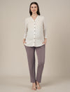 Maternity Pintuck Tapered Fit Pants-Lilac