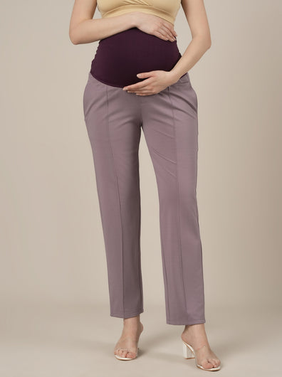 Lilac Maternity Stretchy Straight Pants