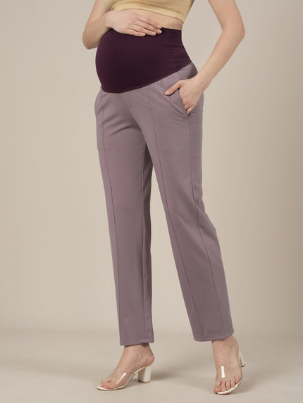 Lilac Maternity Stretchy Straight Pants