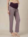 Lilac Maternity Stretchy Straight Pants