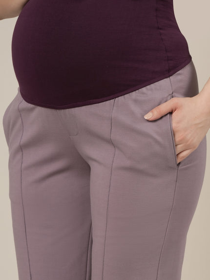 Lilac Maternity Stretchy Straight Pants