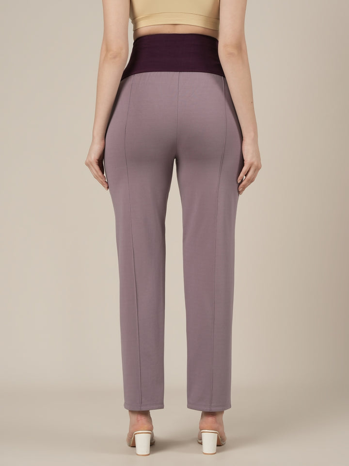 Lilac Maternity Stretchy Straight Pants