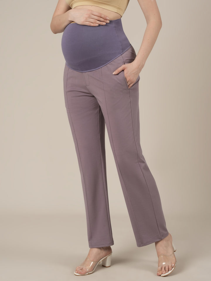 Lilac Maternity Stretchy Wide Leg Pants