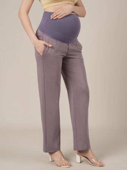 Lilac Maternity Stretchy Wide Leg Pants