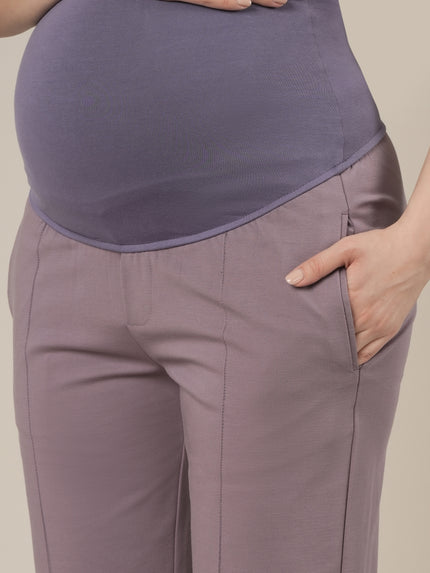 Lilac Maternity Stretchy Wide Leg Pants