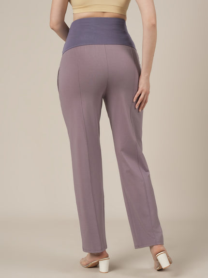 Lilac Maternity Stretchy Wide Leg Pants
