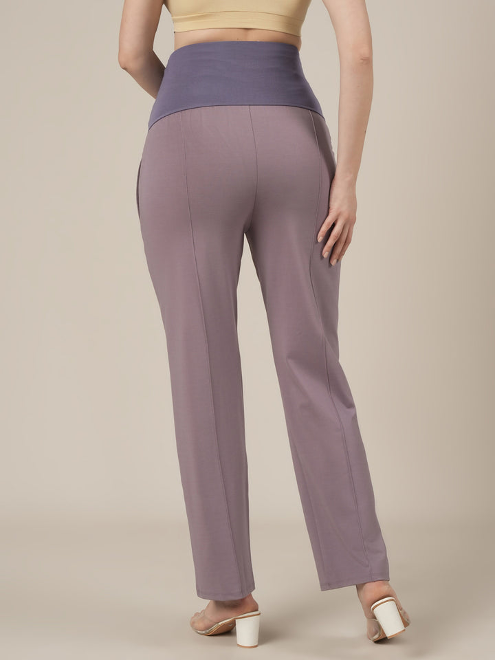 Lilac Maternity Stretchy Wide Leg Pants