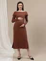 Off-Shoulder Maternity Bodycon Dress