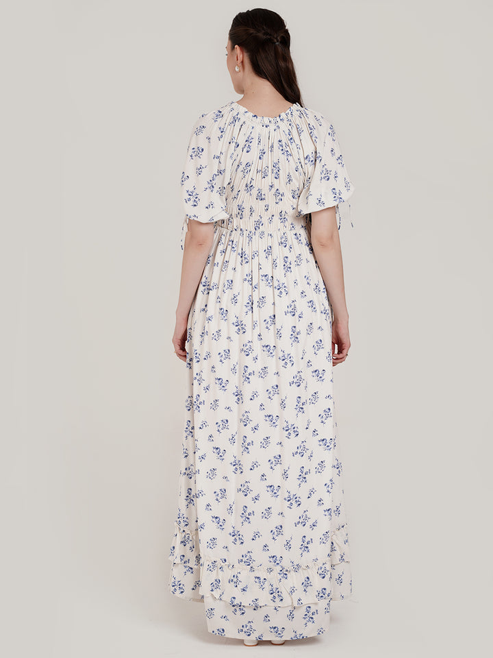 Long White Maternity Dress