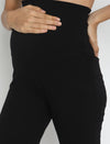 Maternity French Terry Ankle Pants- Black