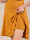 Maternity Knee-length Flared Skorts with Adjustable Drawstring - Casablanca