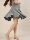 Maternity Over-Belly Flared Skort with Inner Shorts - Grey