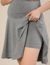 Maternity Over-Belly Flared Skort with Inner Shorts - Grey