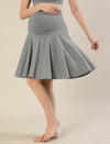 Maternity Over-Belly Flared Skort with Inner Shorts - Grey