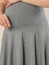 Maternity Over-Belly Flared Skort with Inner Shorts - Grey