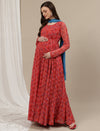 2pc. Red Maternity Gown with Dupatta