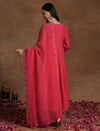 Maternity Anarkali with Embroidered Yoke & Dupatta