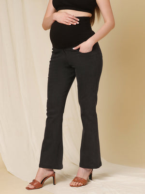 Maternity Bootcut Jeans- Grey