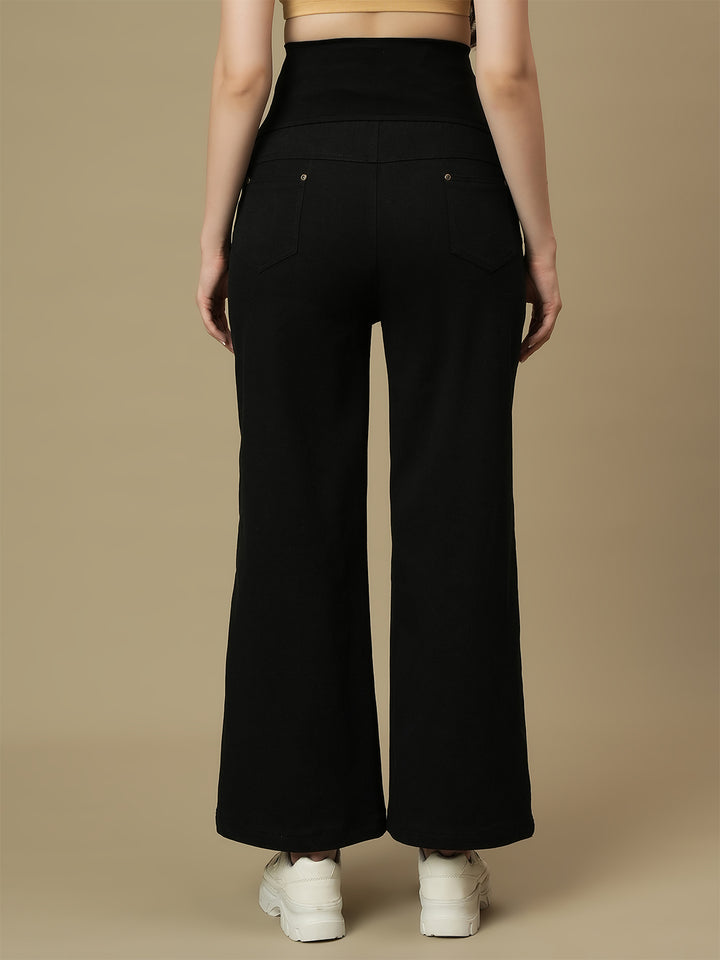 Maternity Black Flare Bell Bottom Jeans