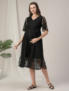 Maternity Black Lace Dress