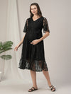 Maternity Black Lace Dress