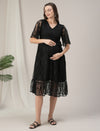 Maternity Black Lace Dress