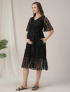 Maternity Black Lace Dress