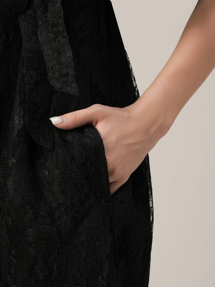 Maternity Black Lace Dress