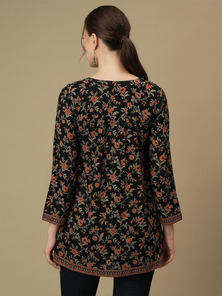 Maternity Black Long Tunic Top