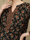 Maternity Black Long Tunic Top