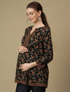 Maternity Black Long Tunic Top