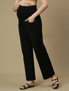Maternity Black Wide-leg Jeans