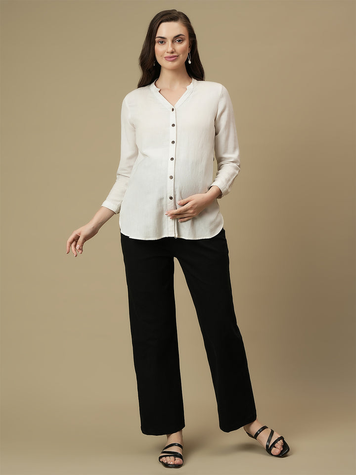 Maternity Black Wide-leg Jeans