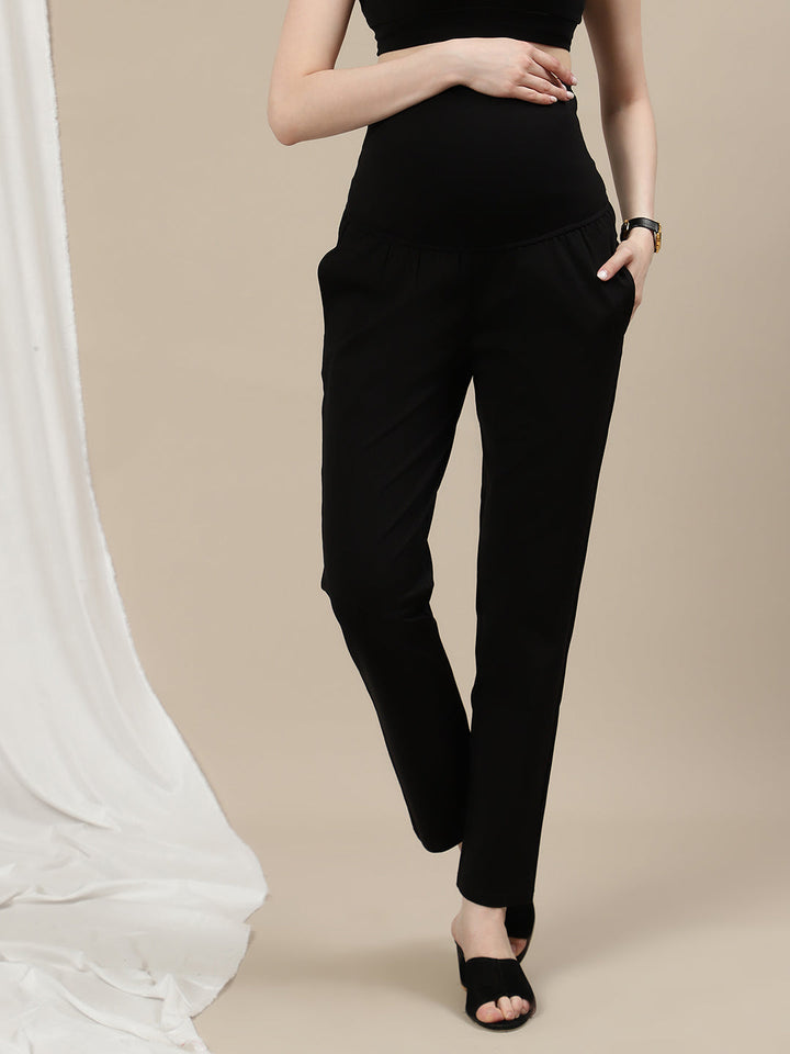 Black Maternity Work Pants