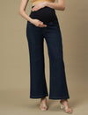 Maternity Blue Flare Bell Bottom Jeans